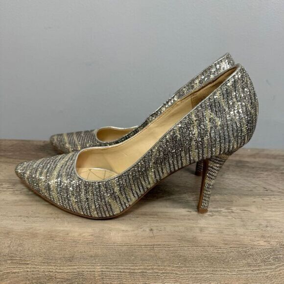 Kelly & Katie Sparkle Shoes Pumps sz 6 Heels Dress Shoes #H479 - Picture 2 of 7